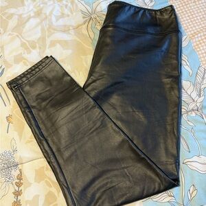 Black Faux Leather Mademli Leggings